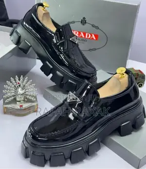 Original Prada Monolith Patent Leather Chunky Sole Loafers