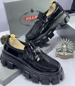 Original Prada Monolith Patent Leather Chunky Sole Loafers