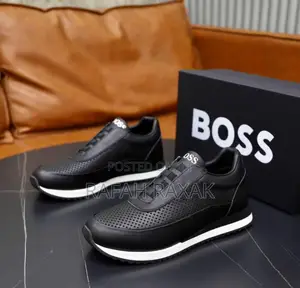 Original Classic Men’S Black/White Boss Casual Leather Sneakers
