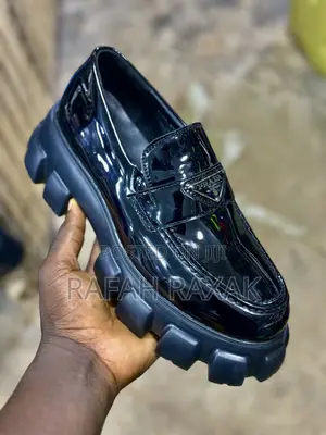 New Classic Shinny Prada Milano Chunky High Sole Loafer