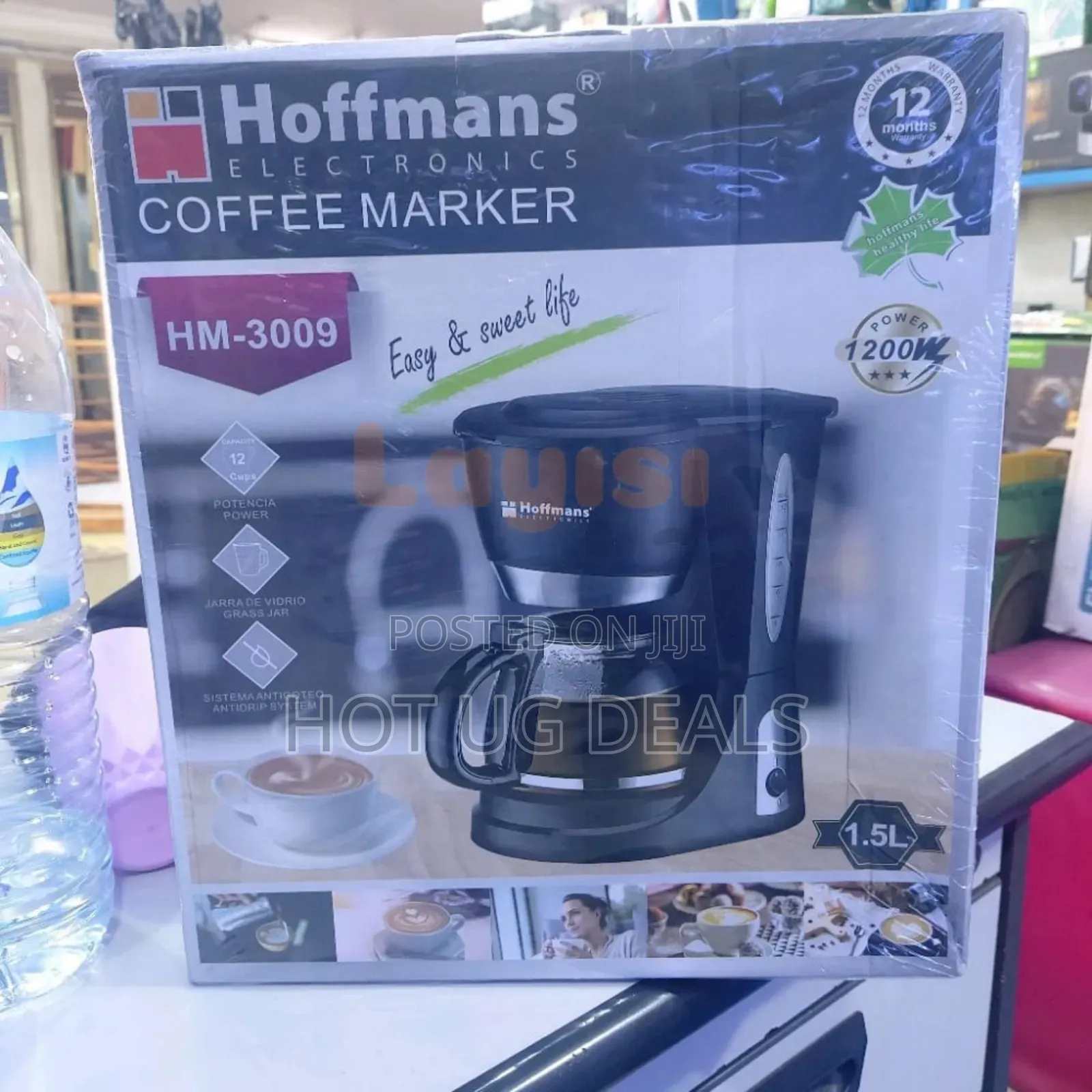 Hoffmans Original 1.5l Filter 6 Cups Electric Coffee Maker Machine