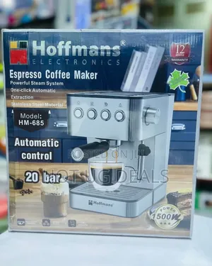 Hoffmans Espresso Coffee Maker - Silver