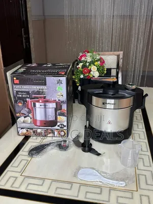 Hoffmans 6l Automatic Ugali Maker / Fufu Maker 1000w - Silver/ Black