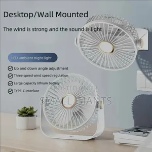 Usb Rechargeable Air Circulation Desk Fan.
