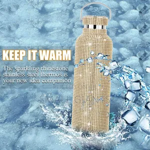 Sparkling Rhistone Covered Stainless Steel Water Bottle