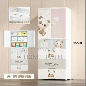 Double Door Baby Plastic Clothes Closet