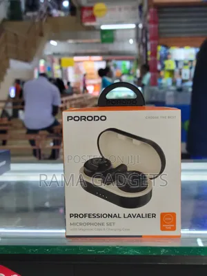 Porodo Professional Lavalier Microphone Set With Magnetic Clips