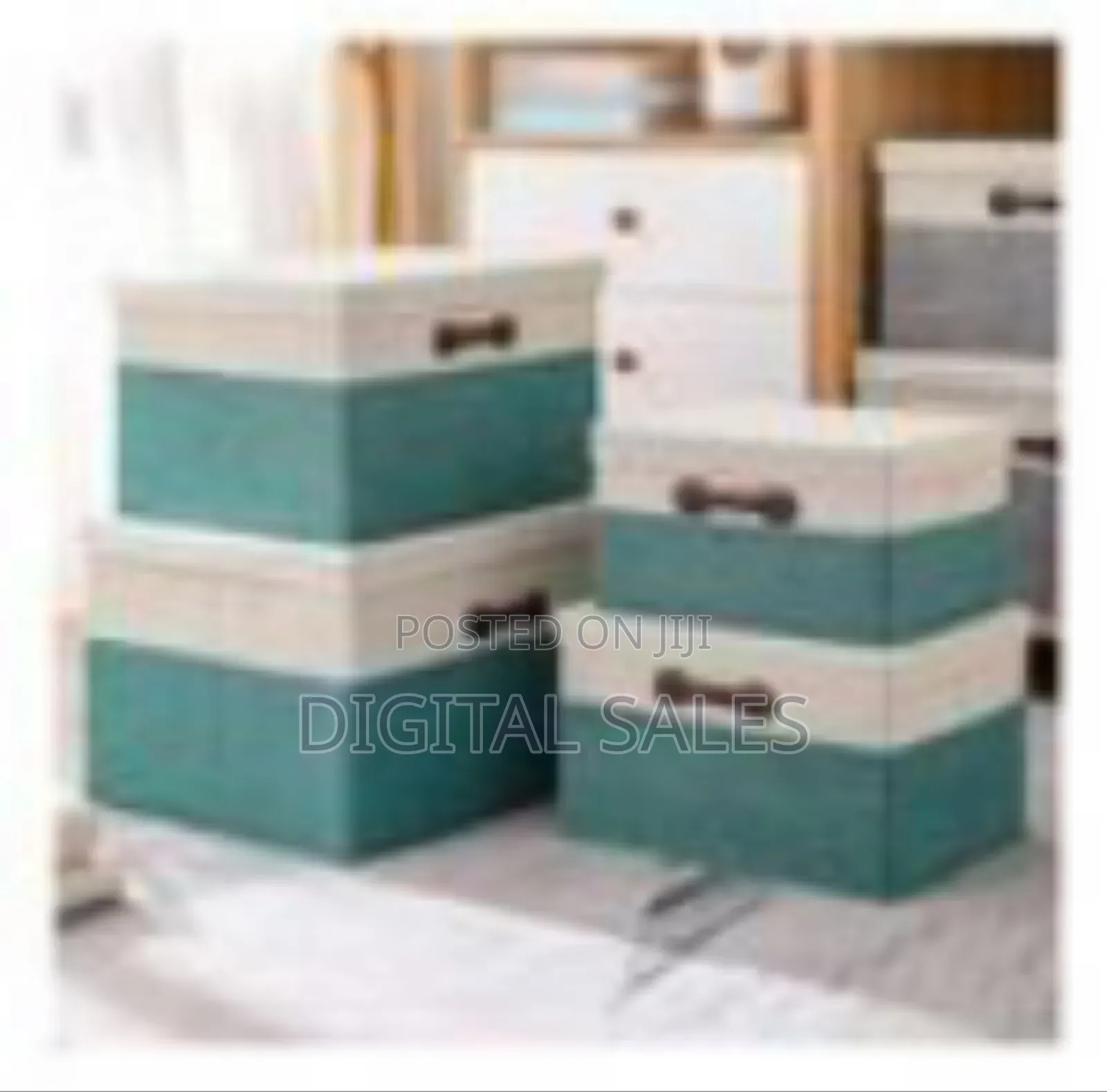 Stylish Fabric Storage Boxes With Lids and Handles - Multicol