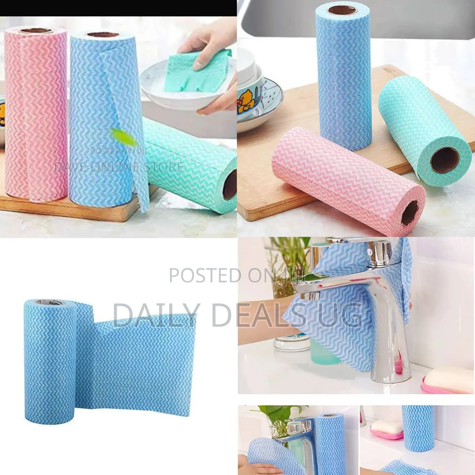 A Roll of Reusable, Non-Woven Kitchen Towels