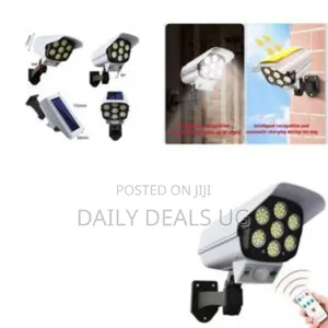 Solar-Powered Dummy Security Camera With Motion Sensor Light