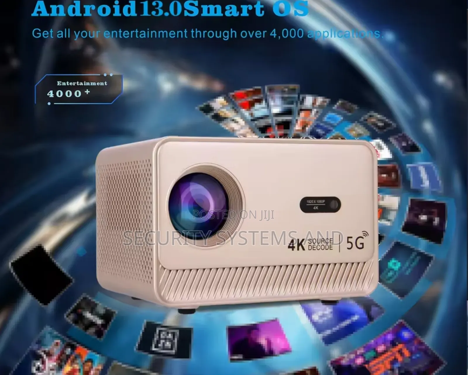 Android Smart Projector Video, Wifi, Mirroring, Youtube, Netflix