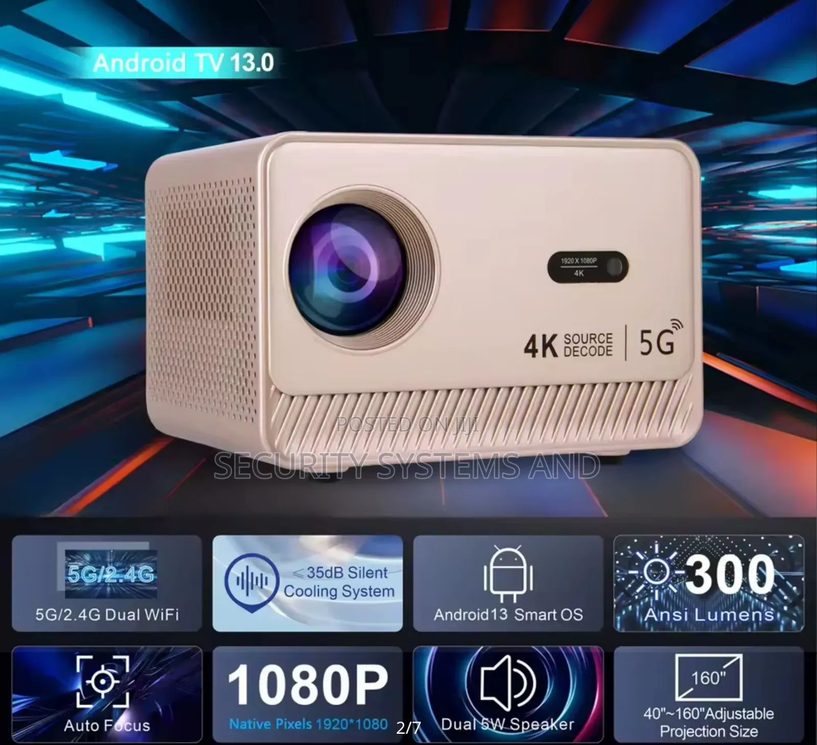 Android Smart Projector Video, Wifi, Mirroring, Youtube, Netflix