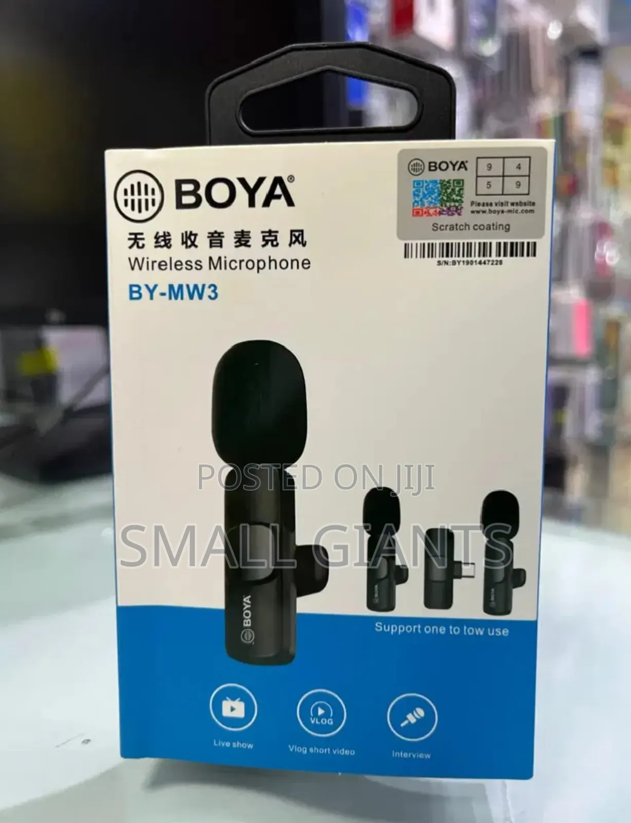 Boya by-Mw3 Wireless Microphone System.