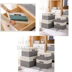Fabric Storage Boxes With Lids - Multicolor