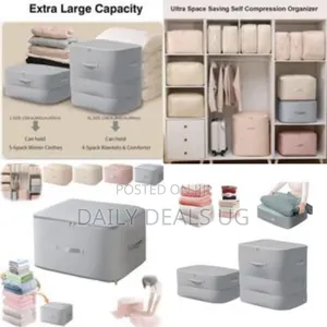 Large Capacity Foldable Storage Organizers for Clothing and Bedding