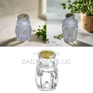 Elegant Fluted Glass Storage Canister With Clear Lid