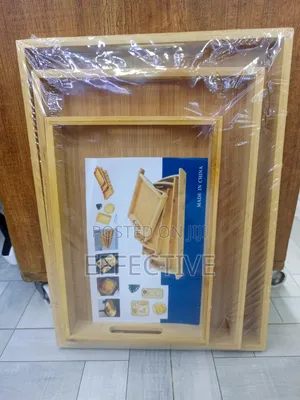 Natural Bamboo Serving Trays.