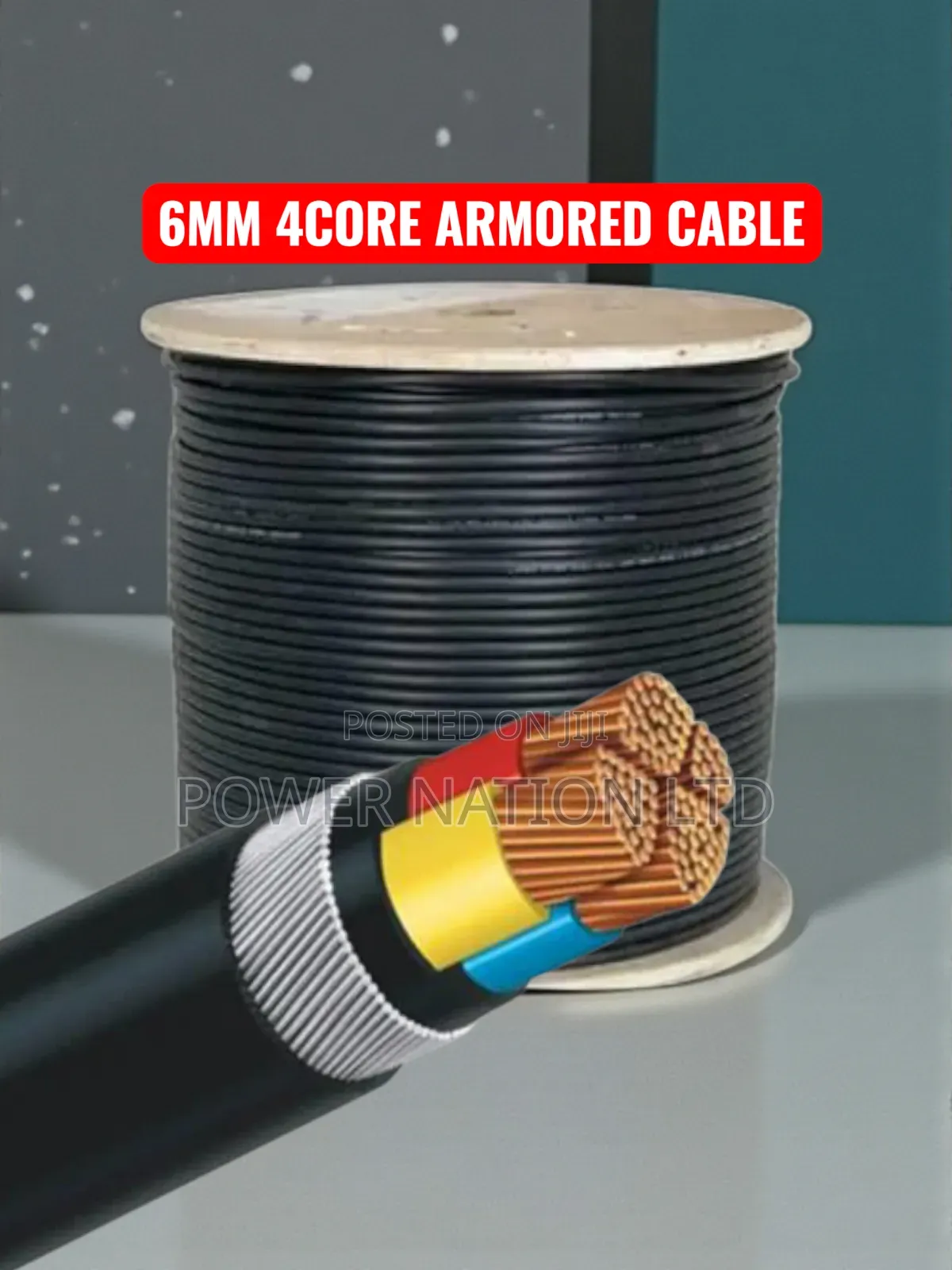 6mm Total 4core Pure Copper Armored Underground Cable
