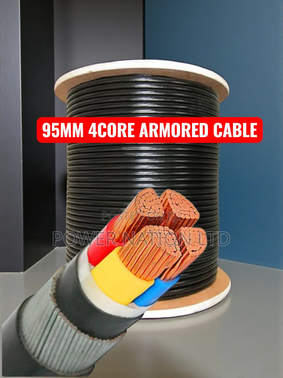 95mm Total 4core Pure Copper Armored Underground Cable