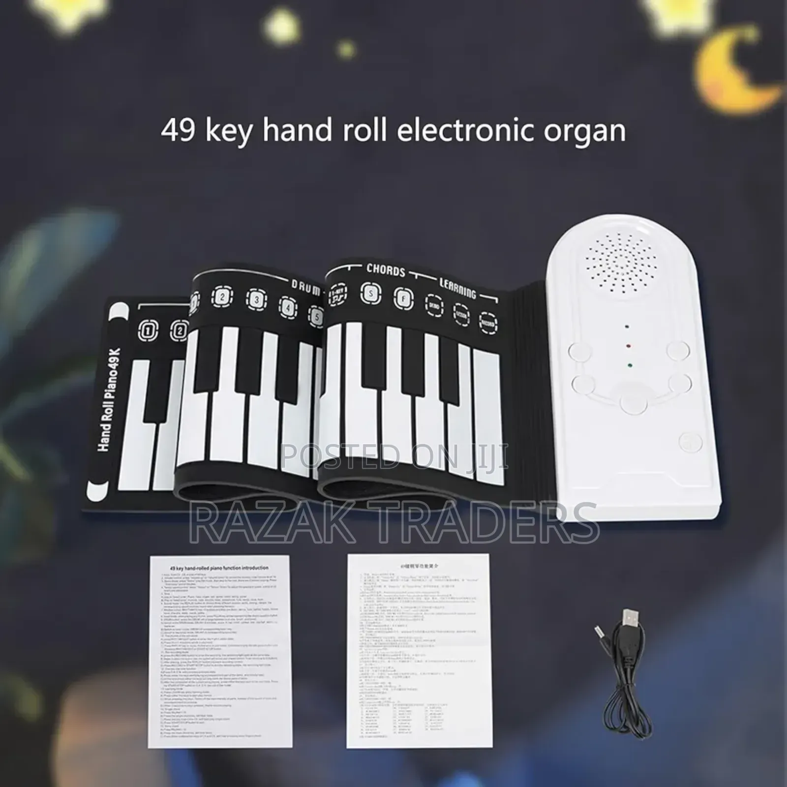 Portable 49 Key Piano Electronic Keyboard Foldable Piano Flexible