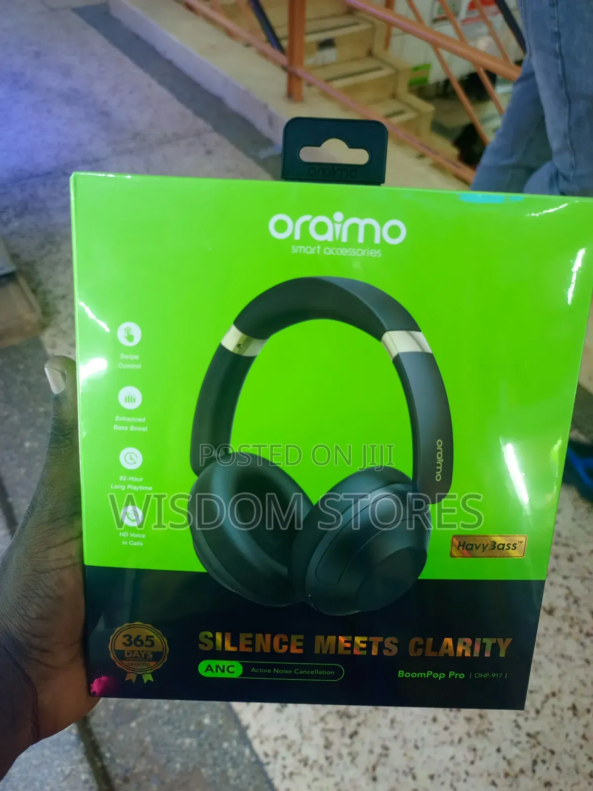 Oraimo Boompop Pro Over-Ear Wireless Headphones.
