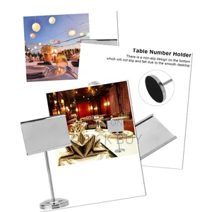 Stainless Steel Table Number Holder.
