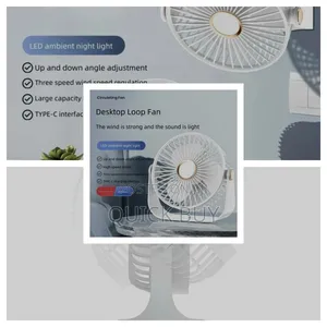 Usb Rechargeable Air Circulation Desk Fan.
