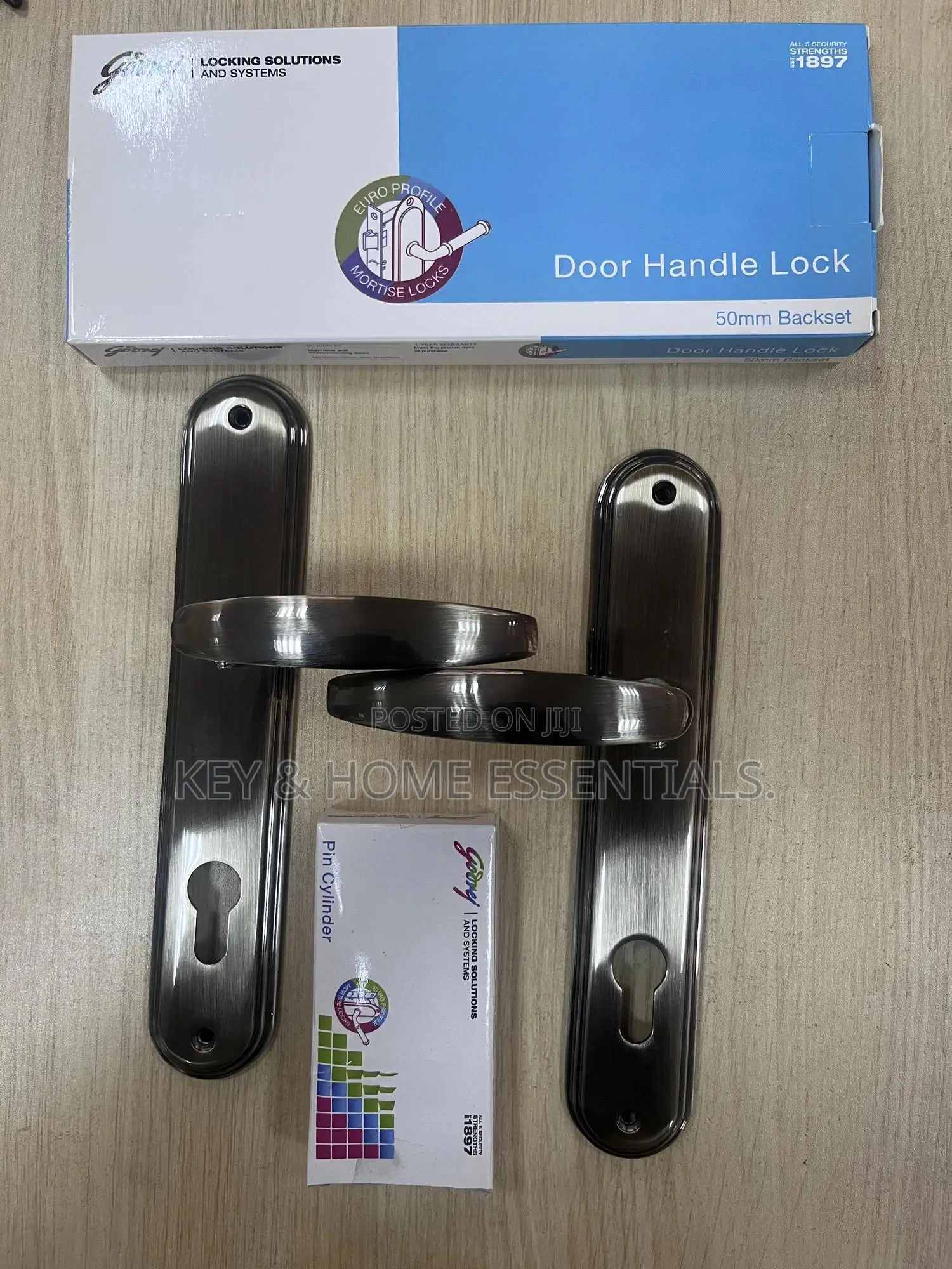 Godrej Euro Profile Mortise Door Handle Lock Set – 50mm Backset