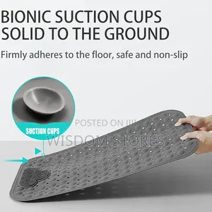 Non-Slip Bath Mat With Suction Cups