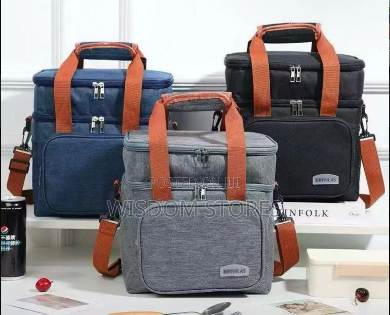 Brivilas Dual-Compartment Insulated Lunch Bags.