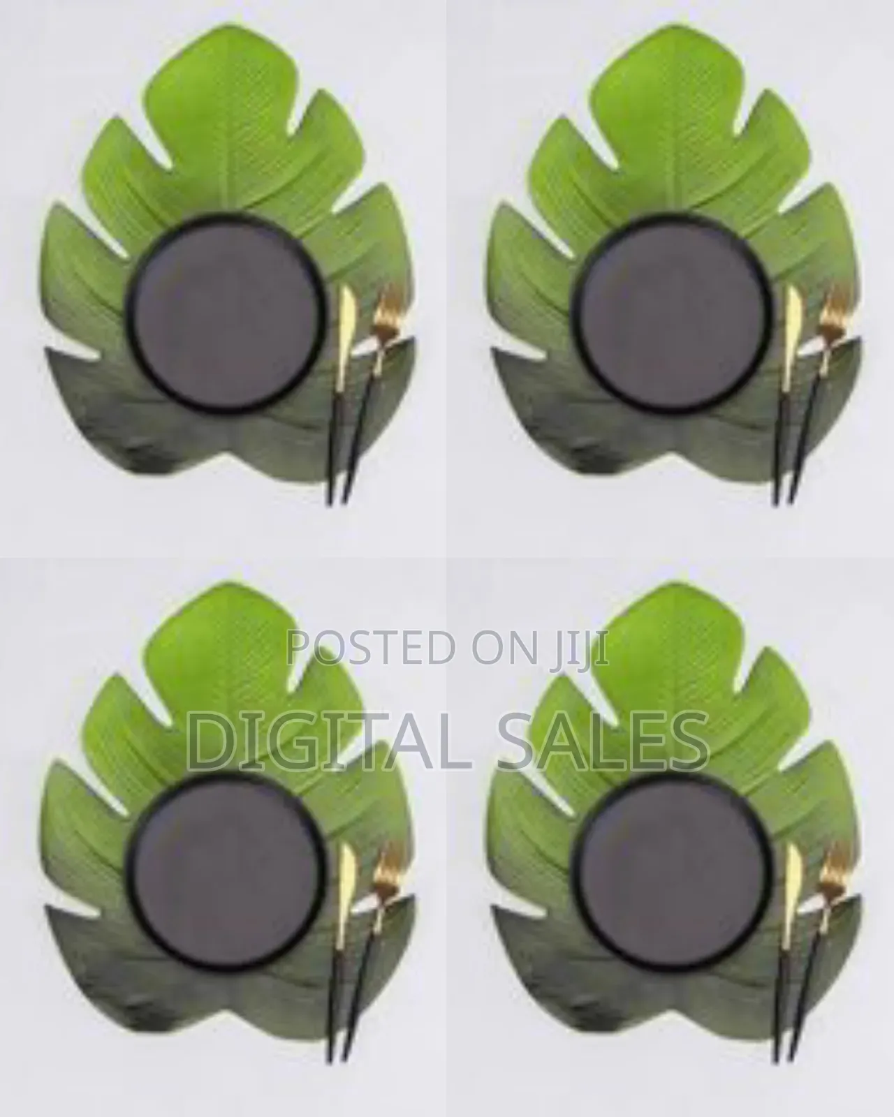 Tropical Monstera Leaf Shaped Table