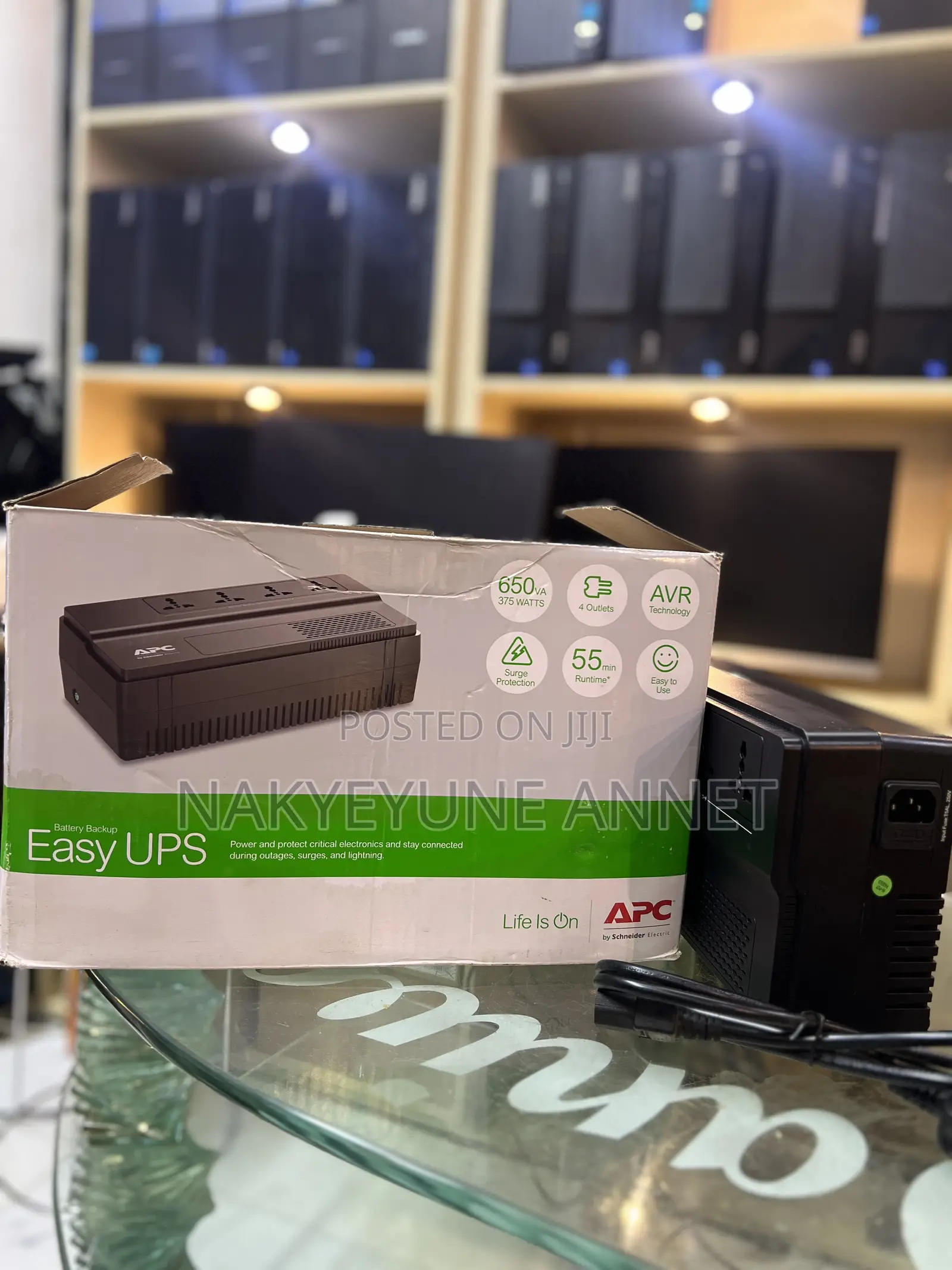 Apc Ups With 650va,375watts Plus An Hours Plus Run Time