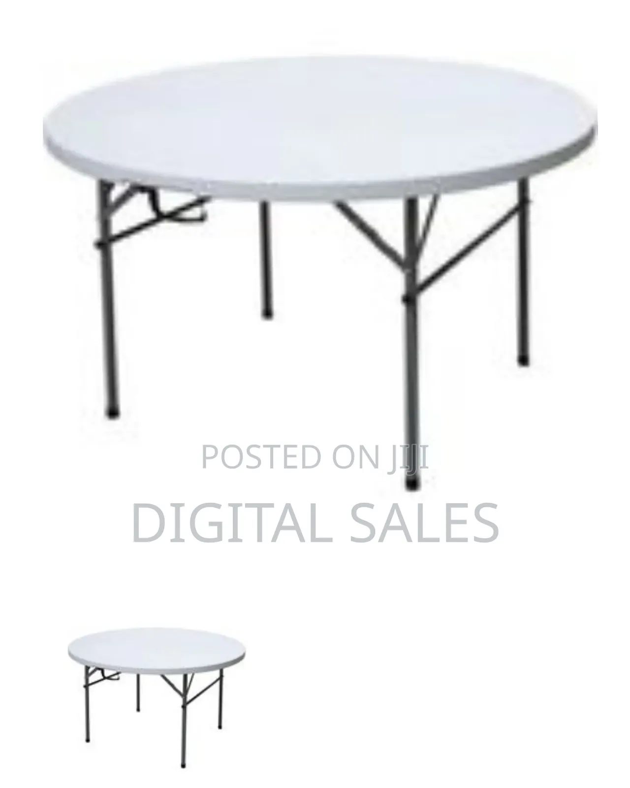 Versatile 4-Foot Round Bi-Fold Plastic Folding