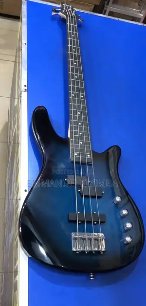 4strings Bass Silver Green Guitar