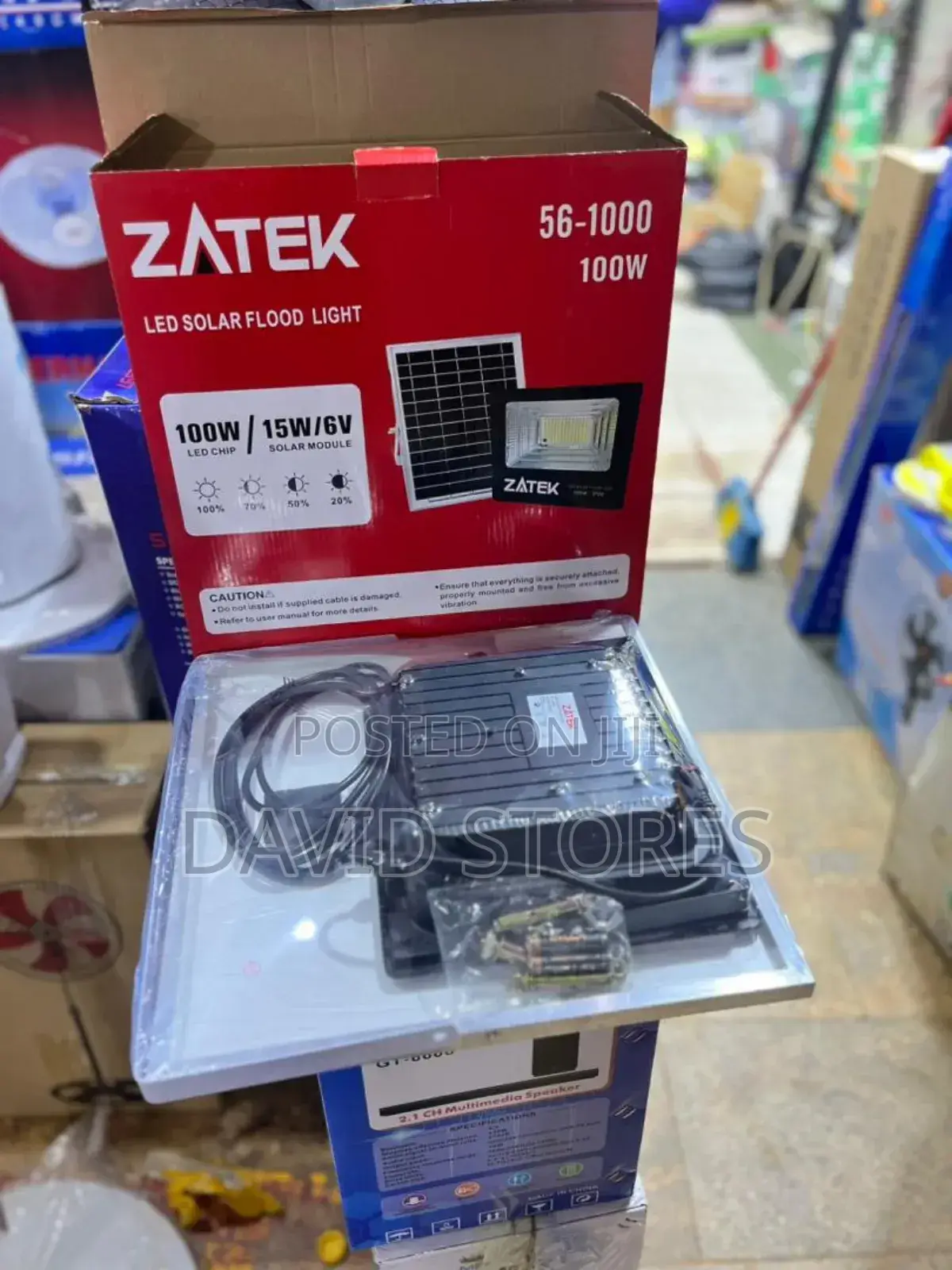 Zatex 100w Led Solar Flood Light – Ip66 Outdoor Security Light