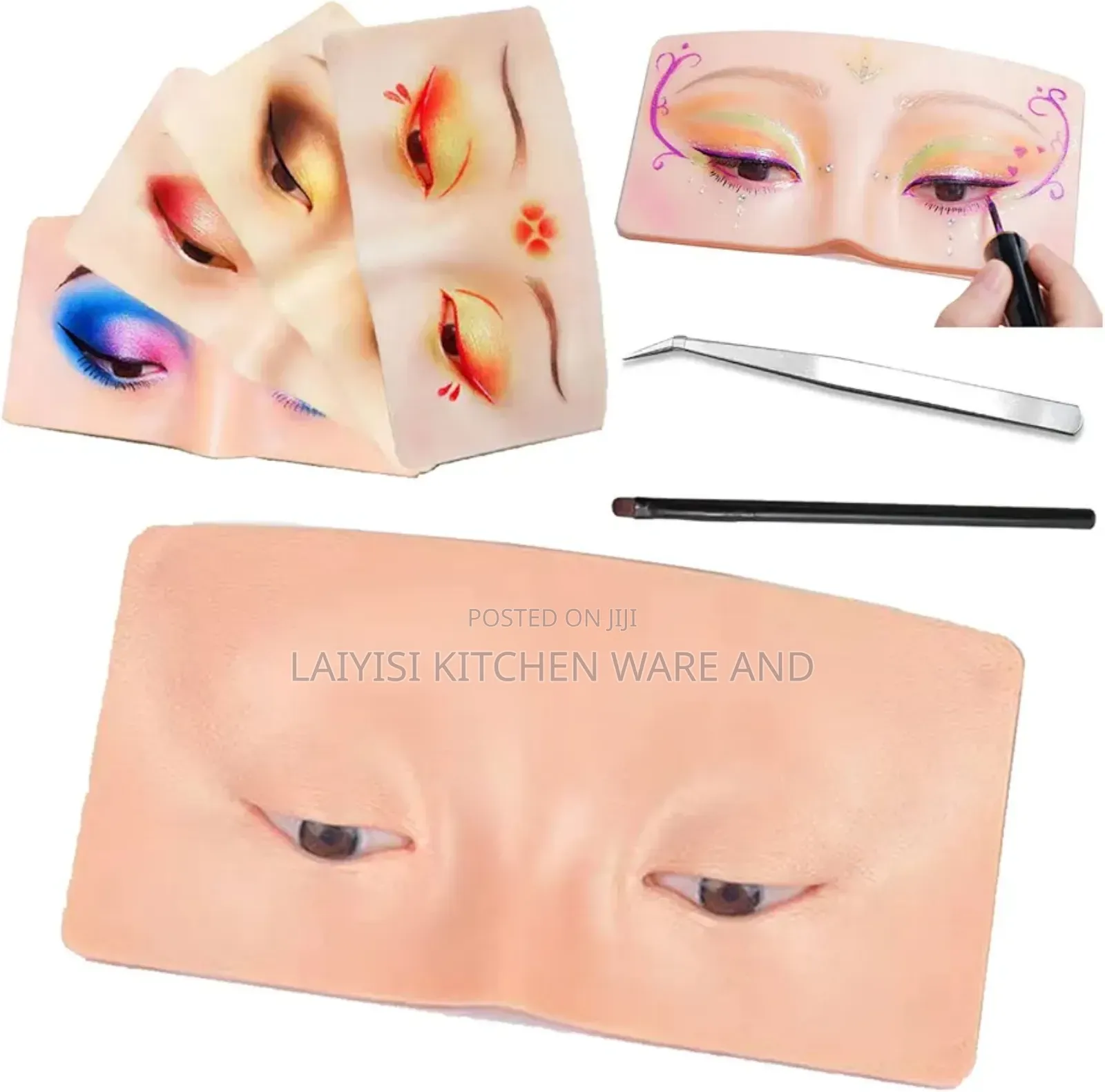 Makeup Practice Face Board Dummy Silicone Practice Skin Board,