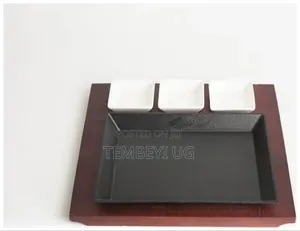Sizzler Plate With Dipping Bowls