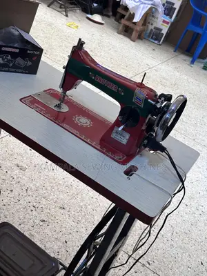 Brother Red Heavy Duty Sewing Machines With Original Stand Plus Motor