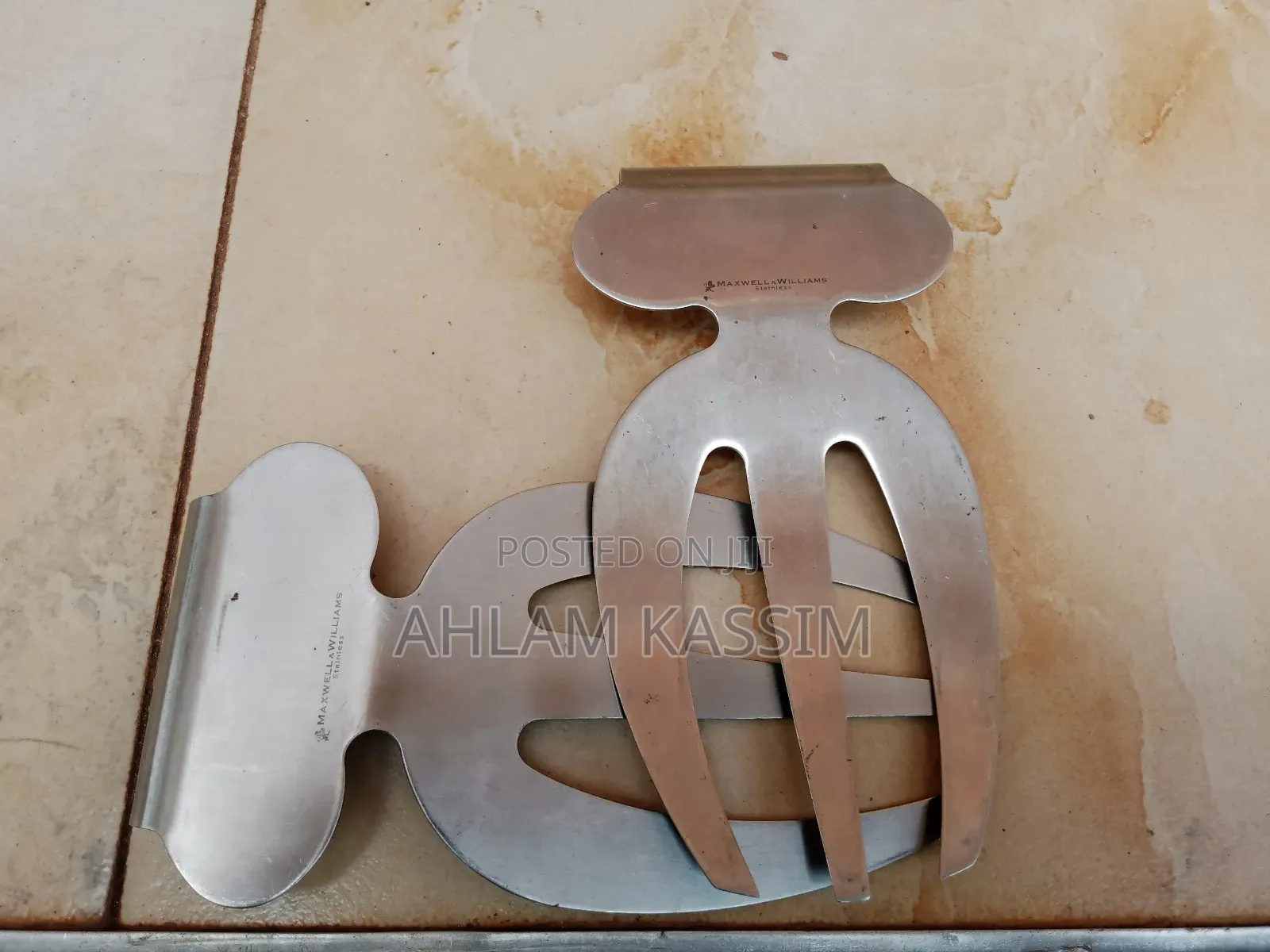 Original Pair Of Maxwell Williams Stainless Steel Salad Hands Folks