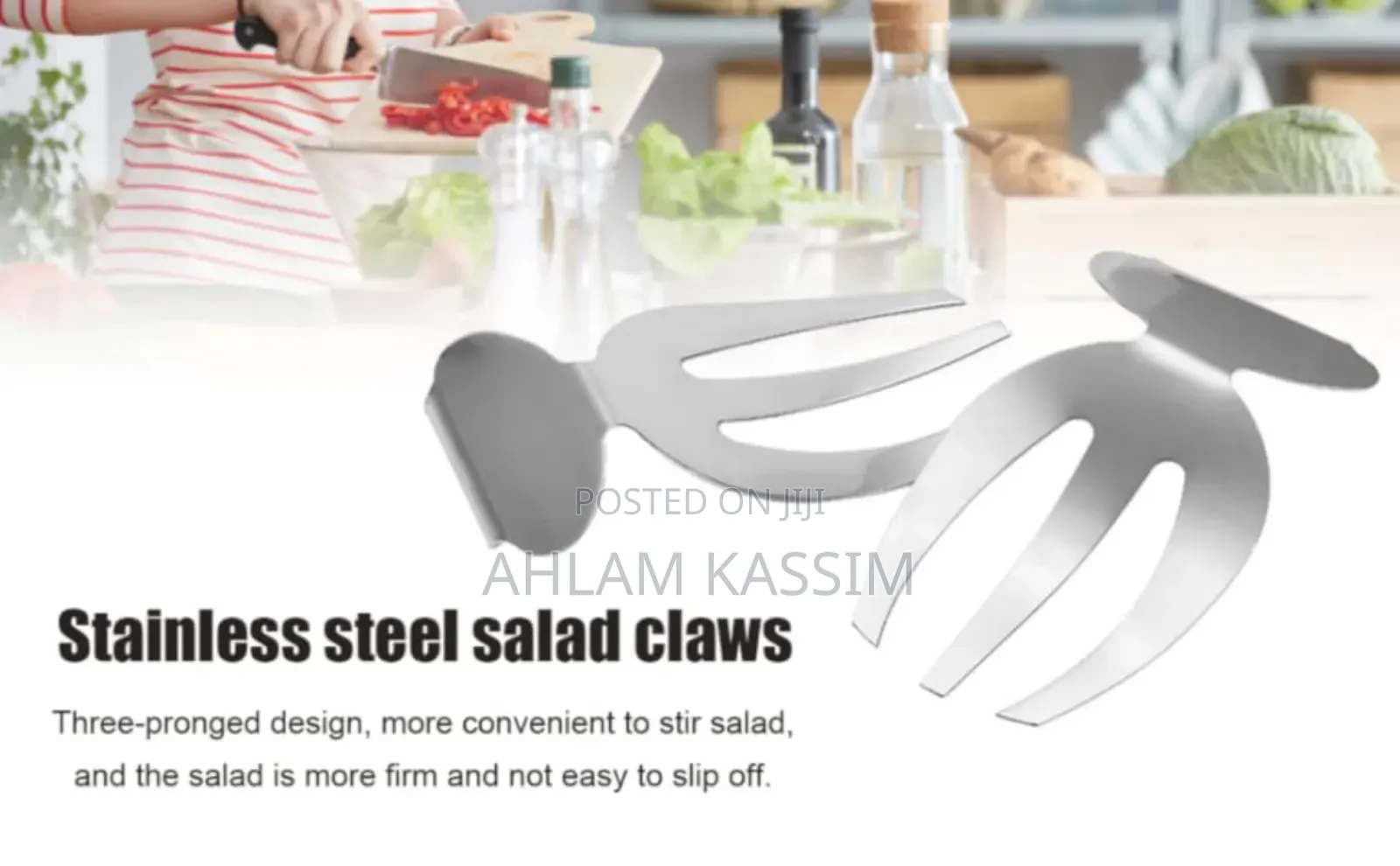 Original Pair Of Maxwell Williams Stainless Steel Salad Hands Folks