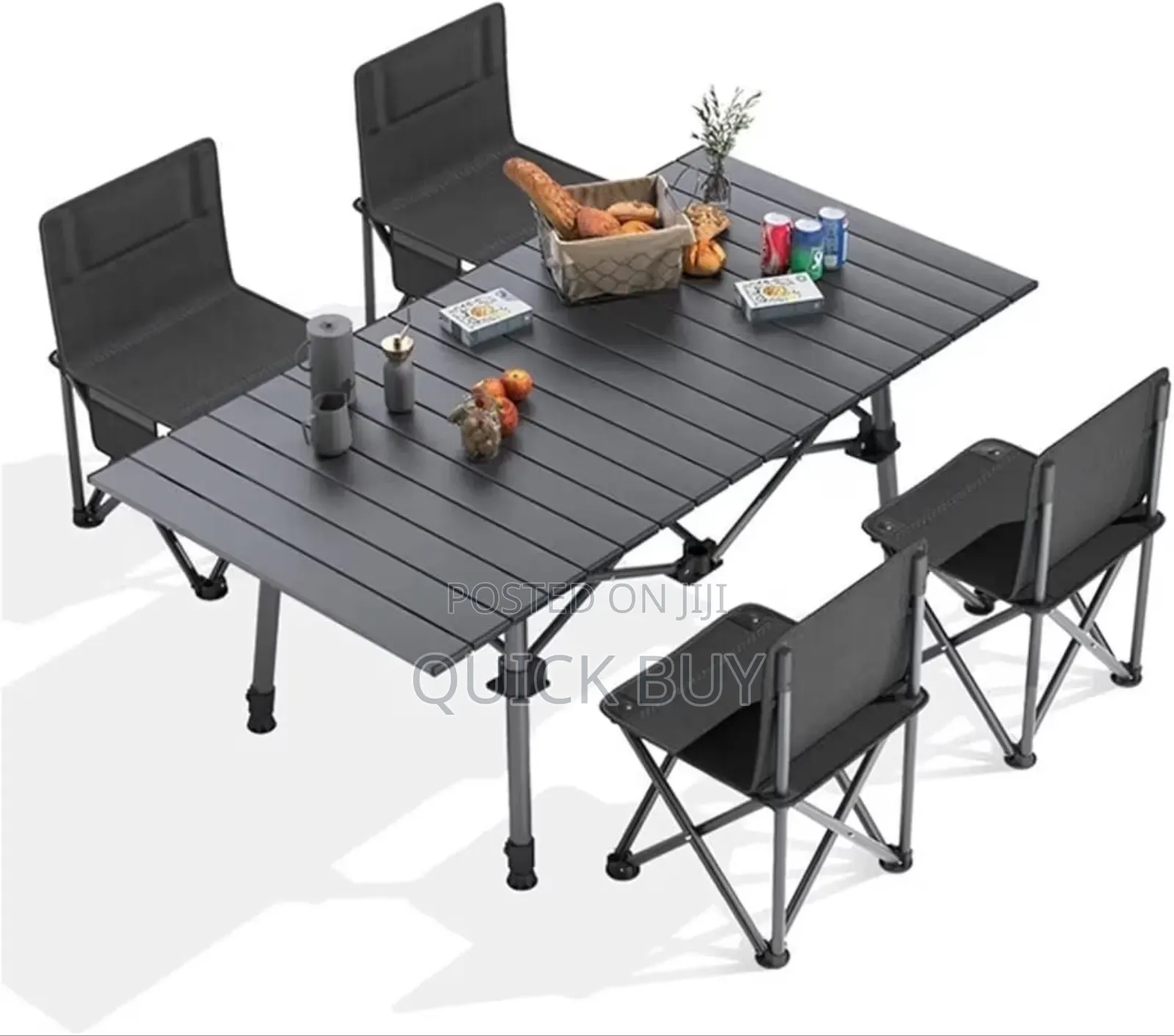 5pcs Portable Foldable Table and 4 Chairs Set