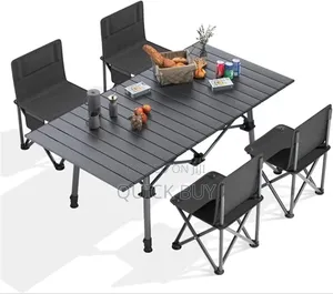 5pcs Portable Foldable Table and 4 Chairs Set