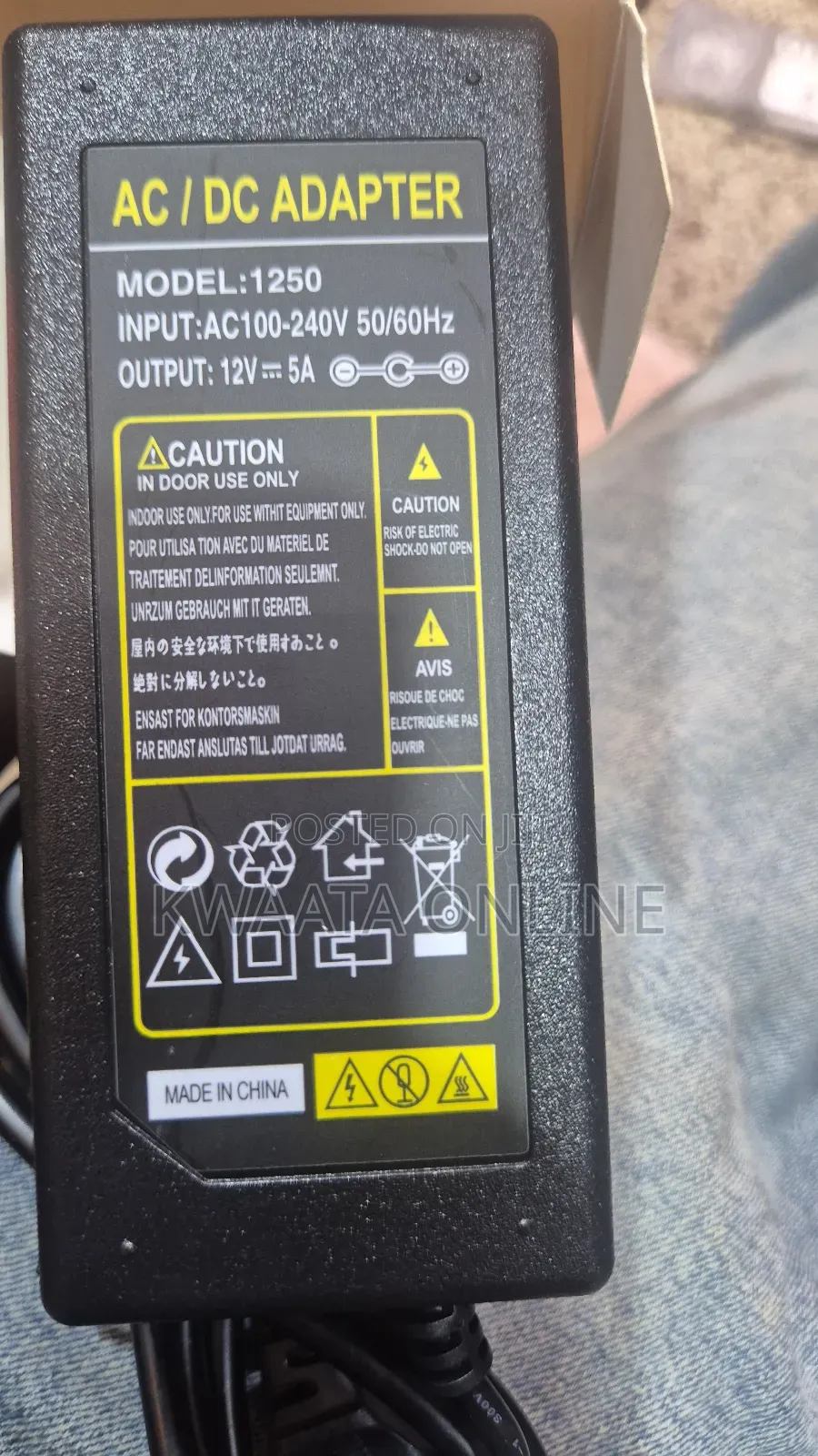 Ac-dc 12v 5a 120w 5.5x2.5mm Power Adapter Supply For Multiple Devices
