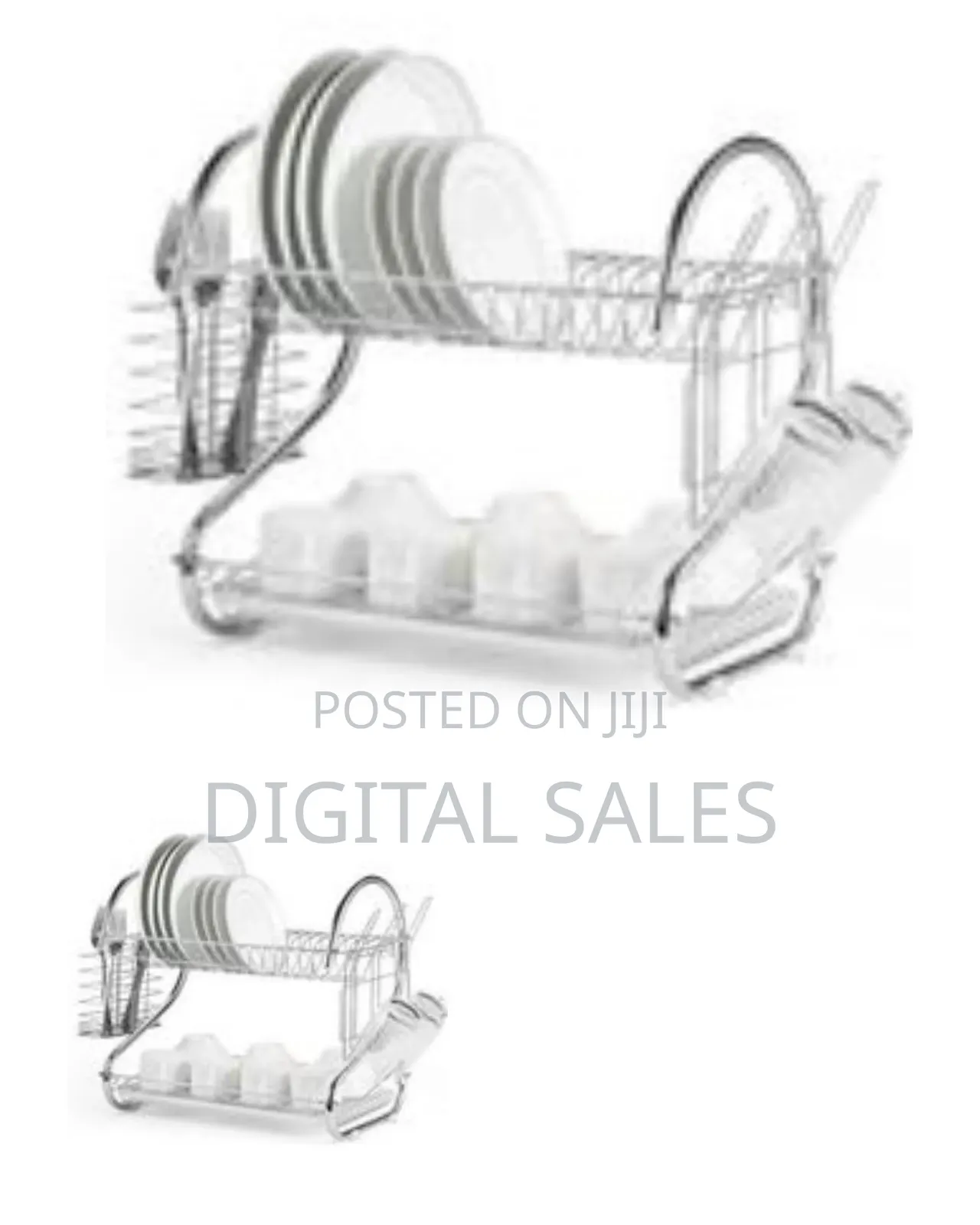 2 Tier Stainless Steel Dish Rack