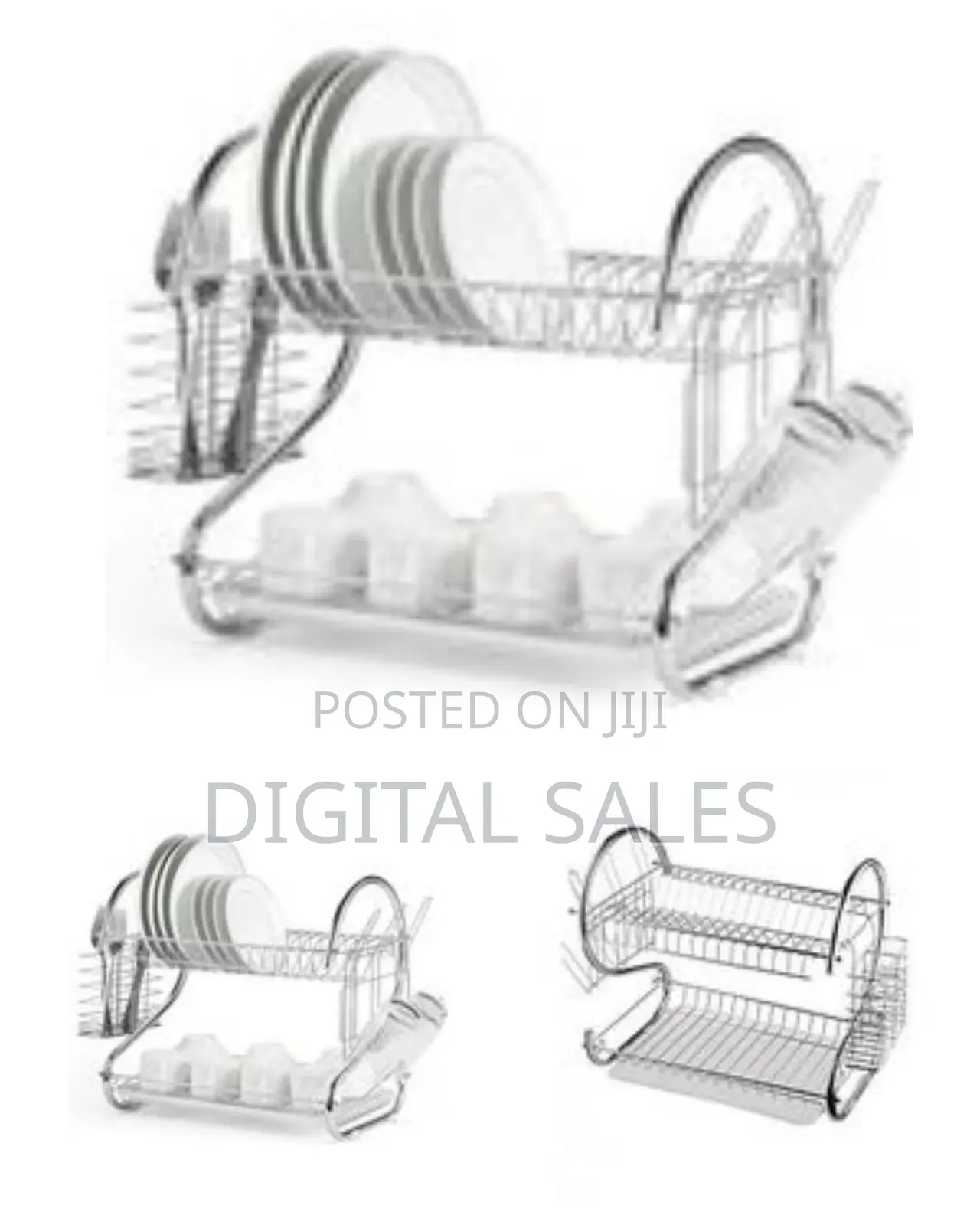 2 Tier Stainless Steel Dish Rack