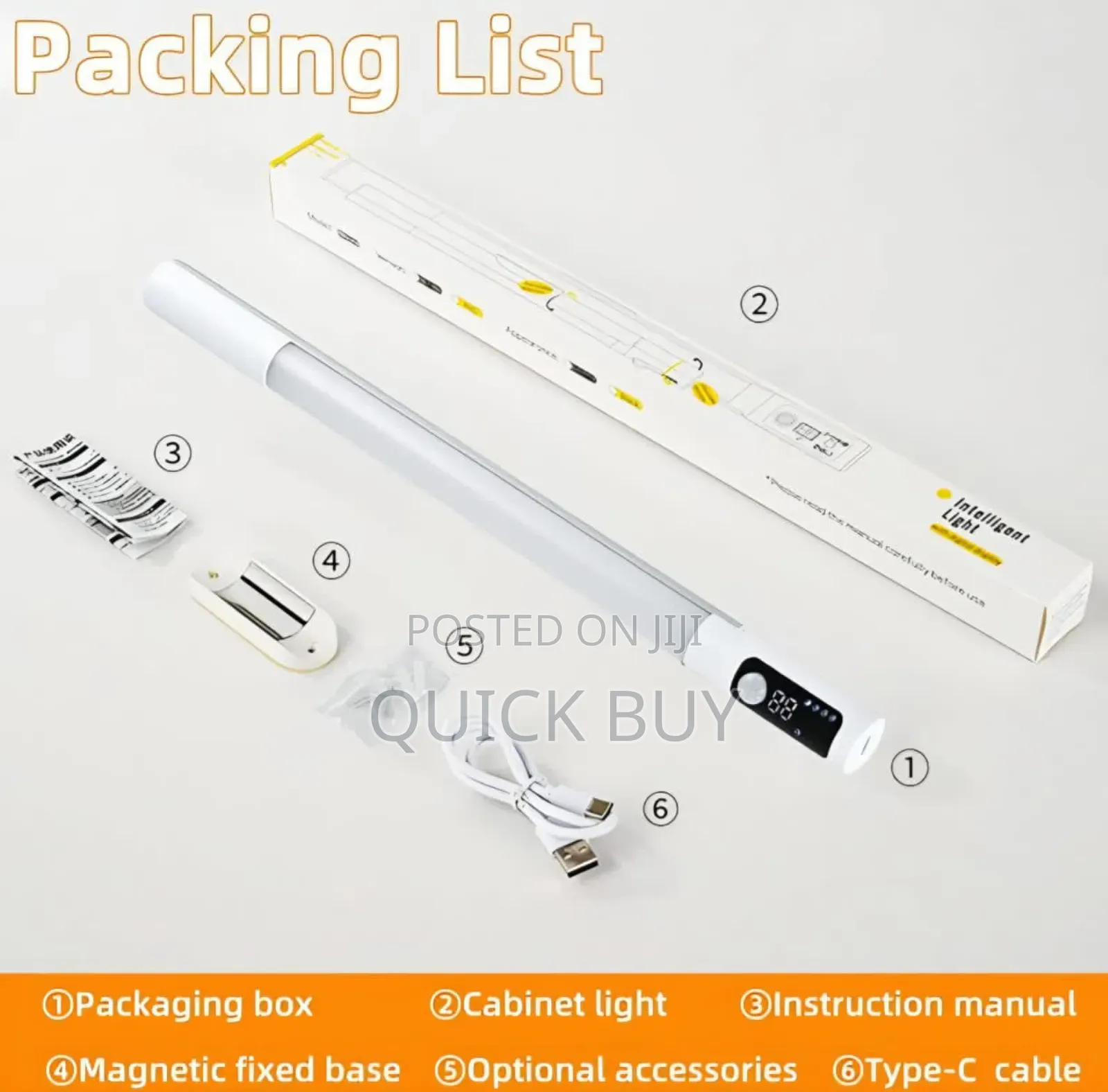 Motion Sensor Rechargeable Cabinet Light Bar