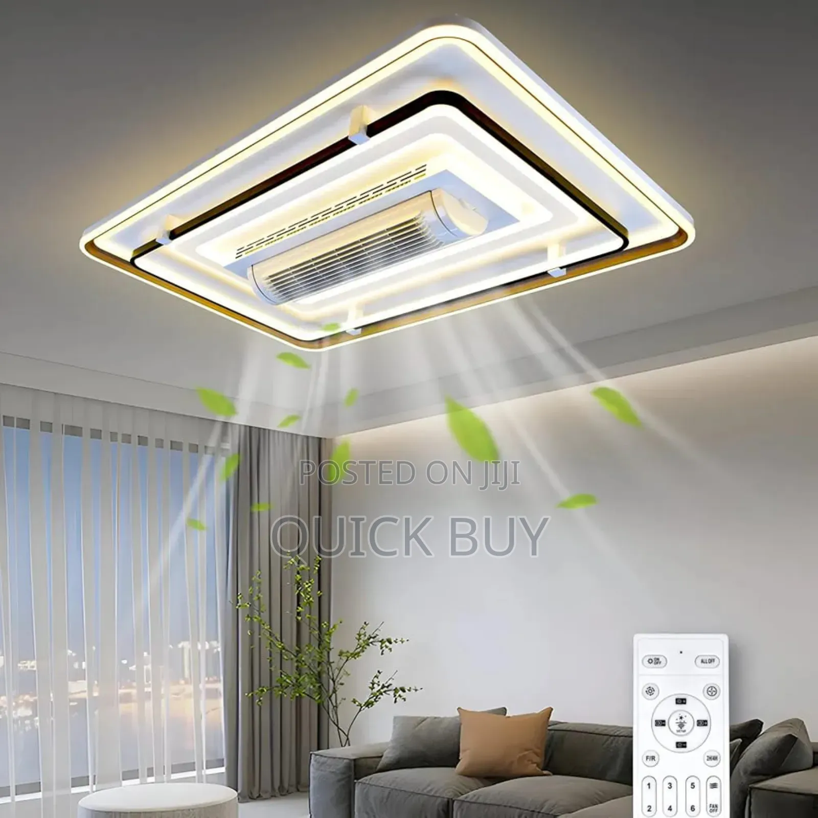 Modern Ceiling Bladeless Fan Chandelier