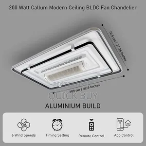 Modern Ceiling Bladeless Fan Chandelier