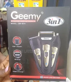 Geemy 3-in-1 Rechargeable Shaver and Trimmer Set.