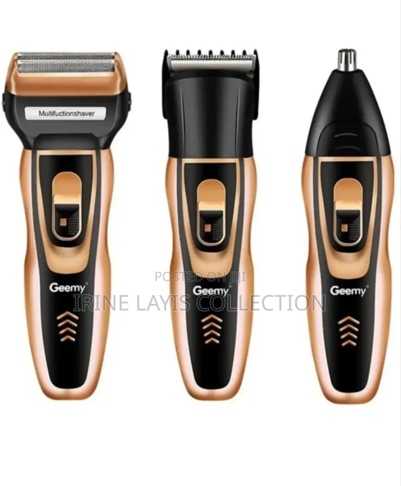 Geemy 3-in-1 Rechargeable Shaver and Trimmer Set.